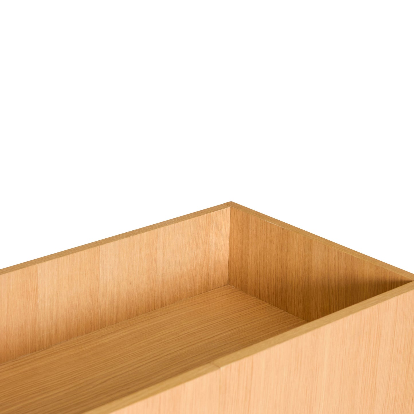 Hübsch Ark Skab 80x40xH90 cm – FSC-certificeret egetræ med åben og skjult opbevaring