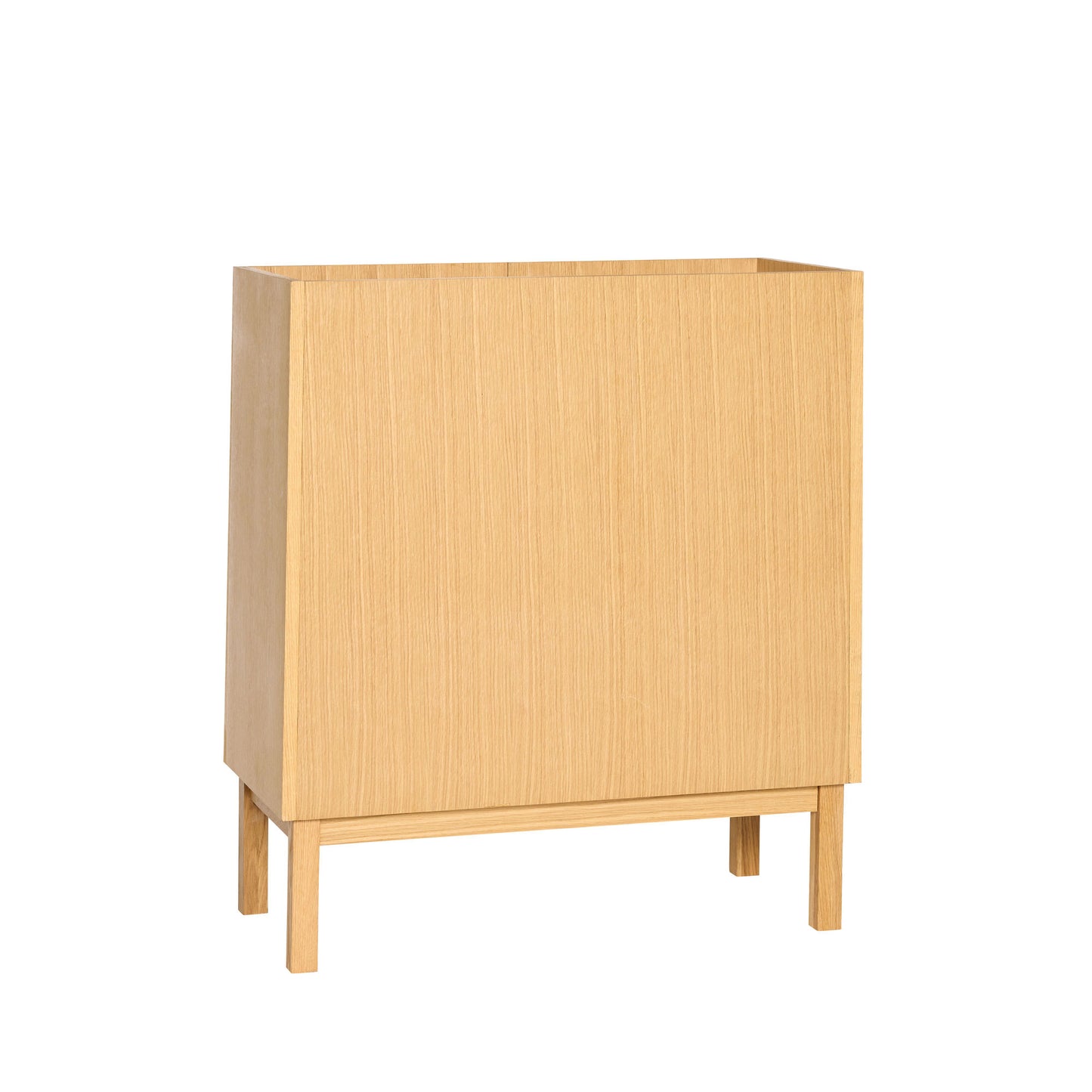 Hübsch Ark Skab 80x40xH90 cm – FSC-certificeret egetræ med åben og skjult opbevaring