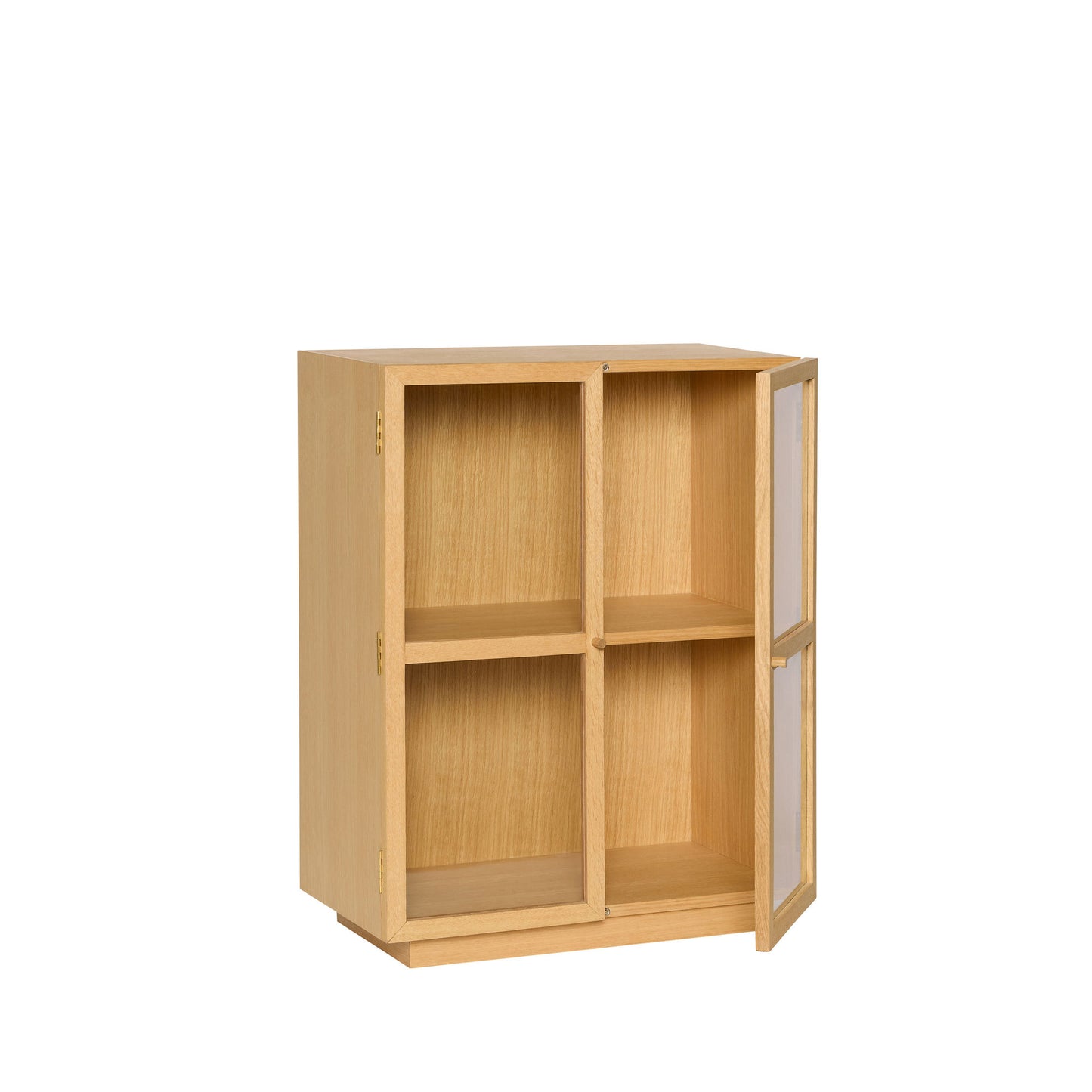 Hübsch Mae Skab 70x39xH90 cm – FSC-certificeret egetræ med glasdøre