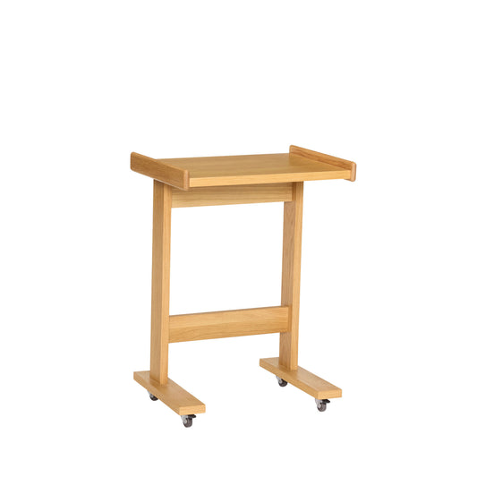 Hübsch Less sidebord 48x35xH65 cm – FSC-certificeret egetræ med hjul