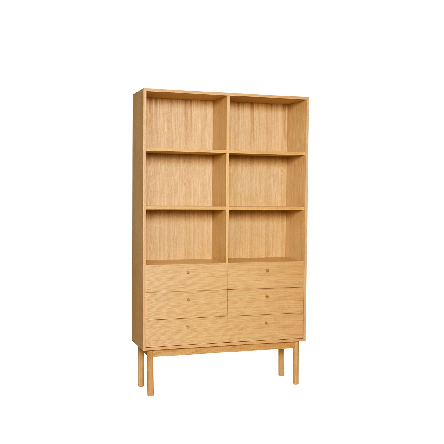 Hübsch Read Skab 110x35xH190 cm – FSC-certificeret egetræ med opbevaring