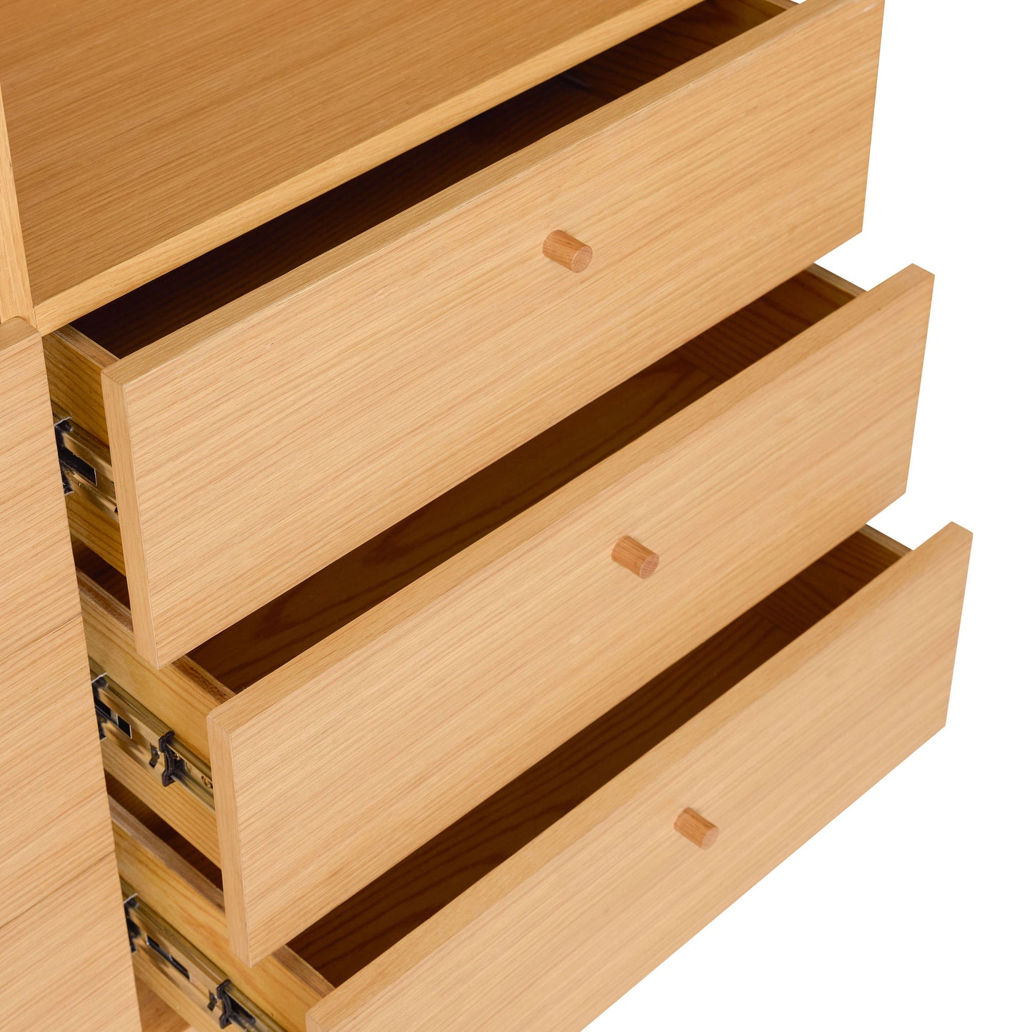 Hübsch Read Skab 110x35xH190 cm – FSC-certificeret egetræ med opbevaring