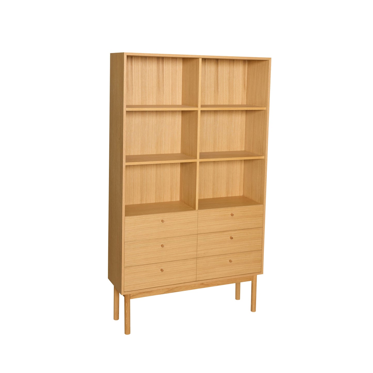 Hübsch Read Skab 110x35xH190 cm – FSC-certificeret egetræ med opbevaring