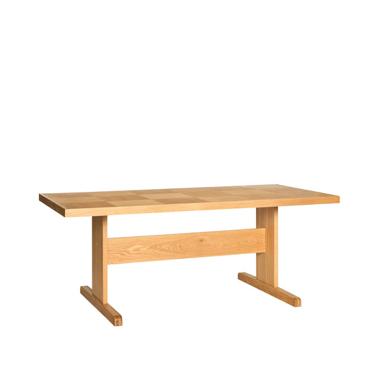 Hübsch Skak spisebord 195x95xH74 cm – FSC-certificeret egetræ med skakbræt-finer