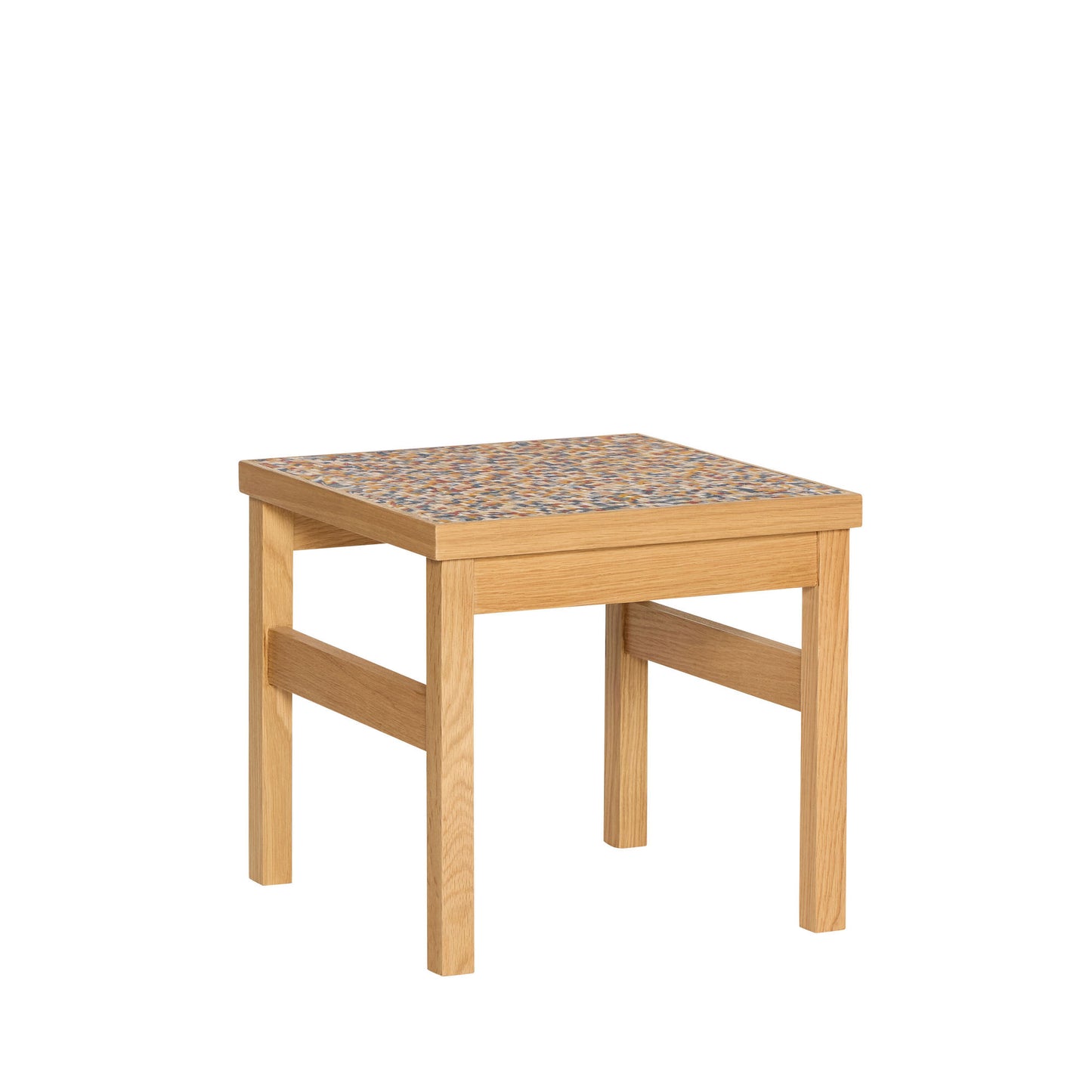 Hübsch Confetti sidebord 40x40xH38 cm – flerfarvet FSC-certificeret træ med finer