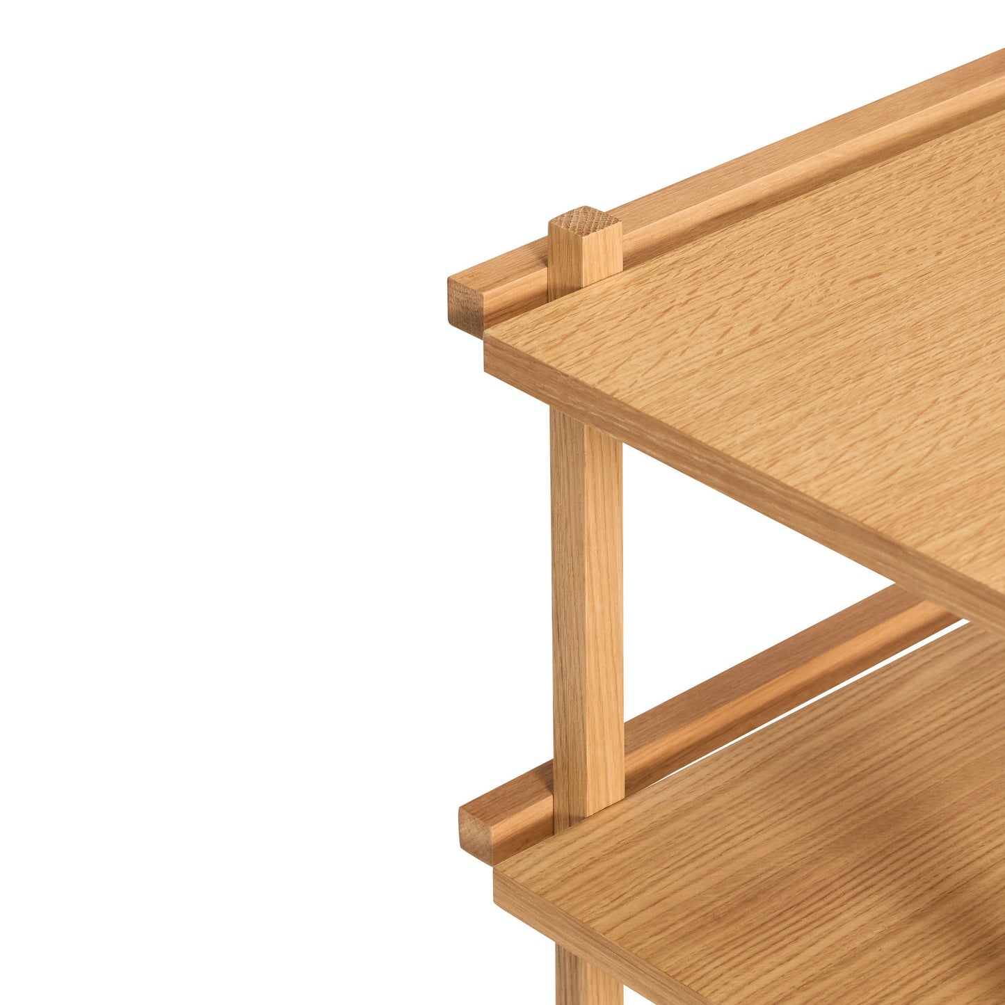 Hübsch Crayon Trolley 70x38xH70 cm – FSC-certificeret egetræ med grafisk design