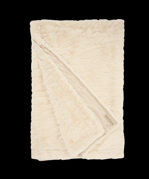 Faux Fur Plaid - Fennec Ivory 140x200 cm