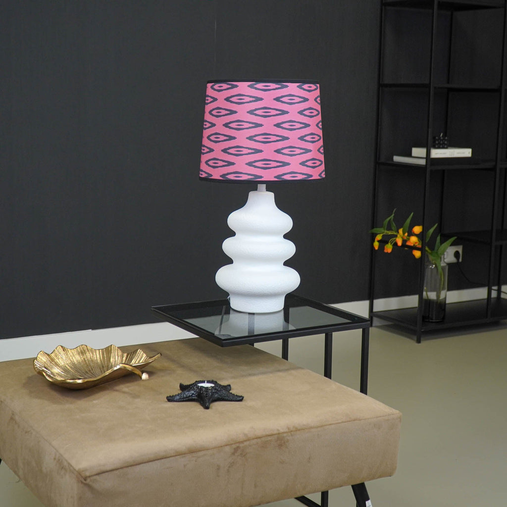 Housevitamin Flow Bordlampe - Keramik - Hvid - E27 - 20x20x27cm