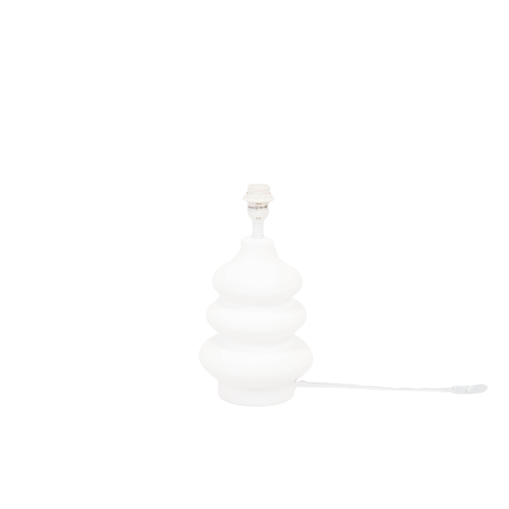 Housevitamin Flow Bordlampe - Keramik - Hvid - E27 - 20x20x27cm